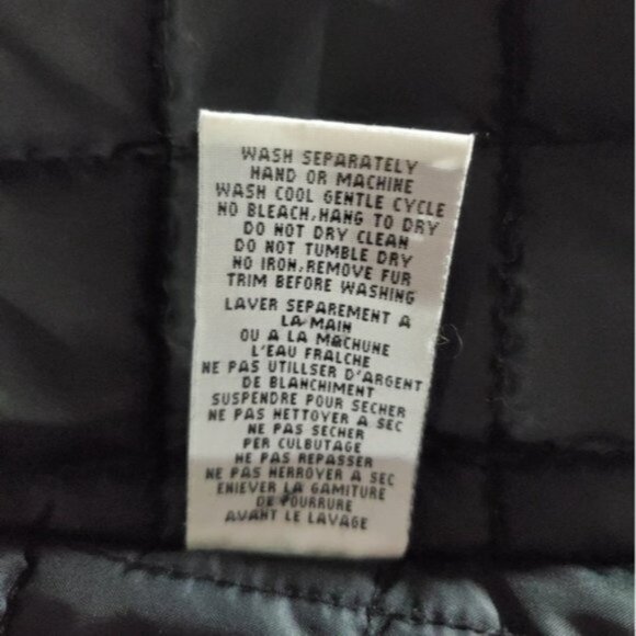 Black Mid Length Parka Coat with Interior Fur Lining - Picture 14 of 16